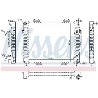 CHLODNICA, SISTEMA DE REFRIGERACIÓN DEL MOTOR NISSENS 609901  