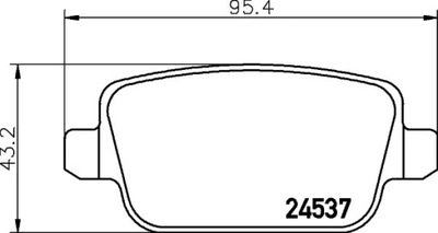 HELLA 8DB 355 025-361 JUEGO ZAPATAS HAMULCOWYCH,  