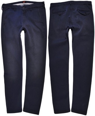 LEE spodnie TAPERED regular GRAY BLUE jeans CHINO SLIM _ W34 L34