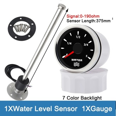 52MM WATER LEVEL GAUGE WITH 100-500MM WATER LEVEL СЕНСОР 0-190 OHM S~84150