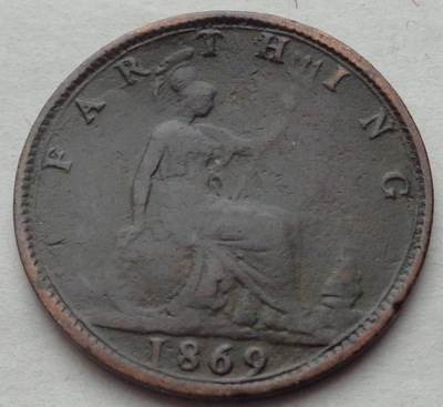 WIELKA BRYTANIA - FARTHING - 1869 - Victoria