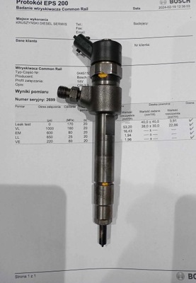 TESTED NOZZLE PEUGEOT 307 0445110076 2.0 HDI  