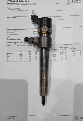 NOZZLES FIAT MULTIPLA STILO 1.9 JTD 0445110276  