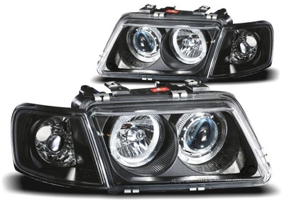 Лампы audi a3 8l 96-00r angel eyes кольца depo blk фото №1