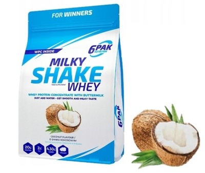 6pak Białko Milky Shake 1800g WPC Whey protein kok