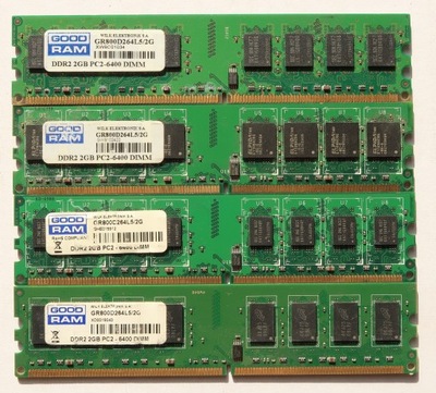 Pamięć 8GB (4x2GB) DDR2 PC2-6400 800MHz GOODRAM