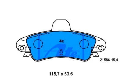 Ate тормозные колодки тормозные ford cougar 2.0 16v ec_ фото №1