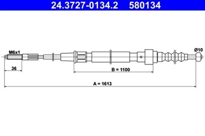 ТРОС ТОРМОЗА РУЧНОГО VW ЗАД GOLF/VENTO 91-98 LEWY/PRAWY 24.3727-0134.2