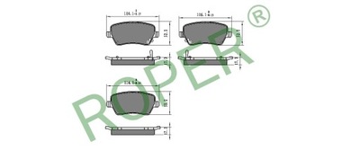 Тормозные колодки перед nissan micra iv note фото №1