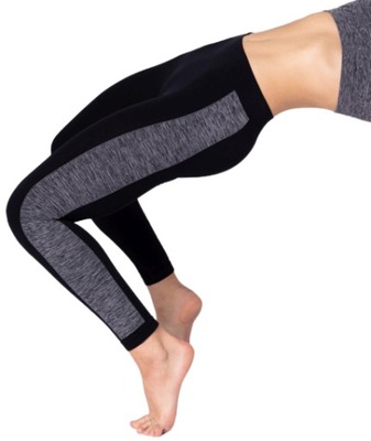 LEGGINSY DAMSKIE LEGINSY SPORTOWE Z WYSOKIM STANEM BEZSZWOWE FITNESS 40 DEN