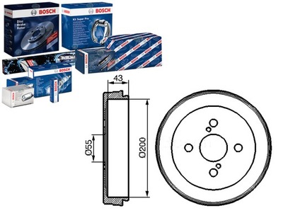 BOSCH BEBNY BRAKE TOYOTA IST 1.5 VVTI (NCP6_)  