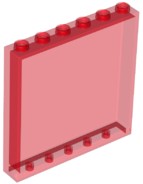 Lego 59349 panel 1x6x5 Trans Red 1 szt NOWY