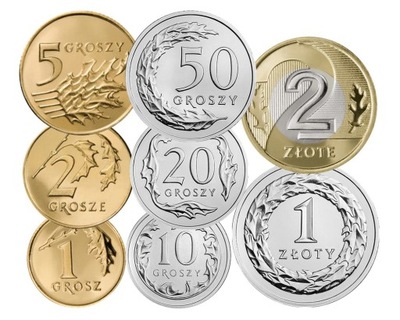 Zestaw monet obiegowych 2008 r. UNC 8 sztuk