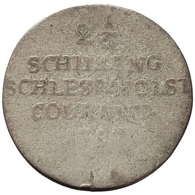 87447. Niemcy, Szlezwik-Holsztyn - 2 1/2 szylinga - 1787r. - Ag(2,47g/21mm)