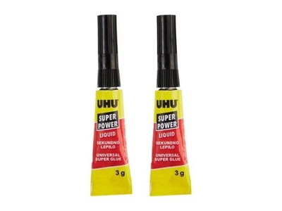 UHU Klej super power glue żel błyskawiczny 2 x 3g