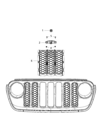 Камера w решётка радиатора кронштейн камеры gladiator wrangler 68436466aa фото №1