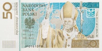 50 zł Jan Paweł II Banknot 2006 r. + folder