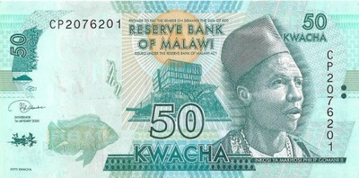 Banknot 50 Kwacha 2020 - UNC Malawi