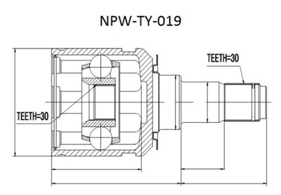 ШАРНИР ВНУТРЕННИЙ TOYOTA HI-LUX 4-RUNNER ATM 02-