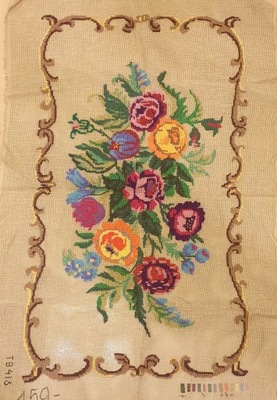 HAFTOWANY OBRAZ DO OPRAWIENIA -KWIATY WEEKENDOWA OBNIŻKA