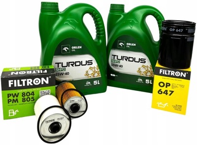 ACEITE 10L + FILTROS FILTRON JUEGO PARA URSUS C330 C360 OTROS ORLEN TURDUS  