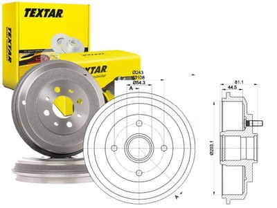 TEXTAR BŪGNINIAI STABDŽIAI STABDŽIŲ FORD GAL. FOCUS 98- TEXTAR 