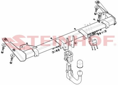 BARRA DE REMOLQUE GANCHO DE REMOLQUE VW CADDY 02/2004-  