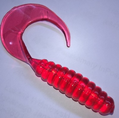 Manns Twister 7cm Przeźroczysty Czerwony