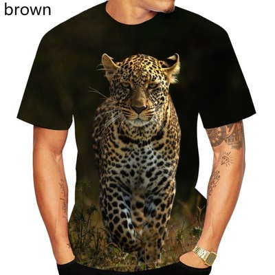 Koszulka Moda zwierząt T Shirt 3d drukuj Cheetah f
