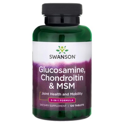 Swanson Glukozamina, Chondroityna, MSM 120 tab.