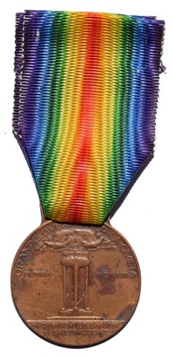 Medal za I WŚ Italia Włochy 1914 - 1918 wersja włoska rzadka