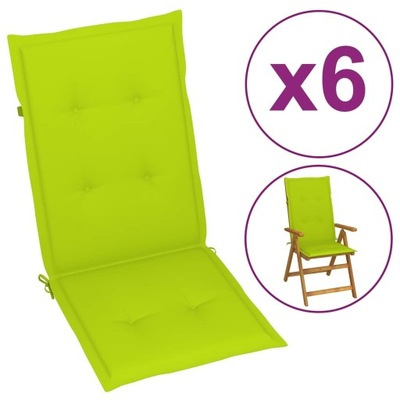 VidaXL Poduszki na krzesła ogrodowe, 6 szt., jasno
