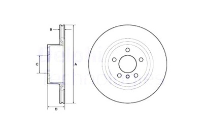 DELPHI ДИСКИ ТОРМОЗНЫЕ ТОРМОЗНЫЕ 2 ШТУКИ. ЗАД BMW X3 F25 X4 F26 1.6-3.0D