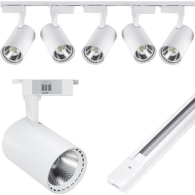 5x REFLEKTOR LED LAMPA SZYNOWA OŚWIETLENIE SZYNOWE