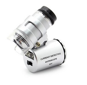 Lupa jubilerska mikroskop kieszonkowy powiększenie 60x podświetleniem 2 LED