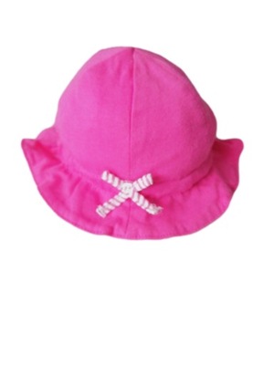 GEORGE Różowy kapelusz z kokardą roz 56-62 cm