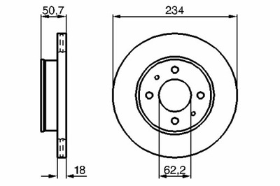 DISCOS DE FRENADO 2SZT. PARTE DELANTERA HYUNDAI ATOS 1.0 1.1 02.98-12.10 BOSCH  