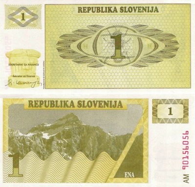 # SŁOWENIA - 1 TOLAR - 1990 - P-1 - UNC