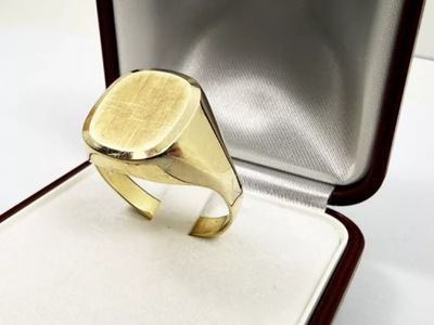 ZŁOTY MĘSKI SYGNET P585, ROZMIAR: 30, WAGA: 4,95