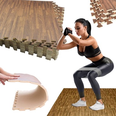 Mata ochronna pod sprzęt fitness puzzle 4szt 60x60cm wygłuszająca gruba XL