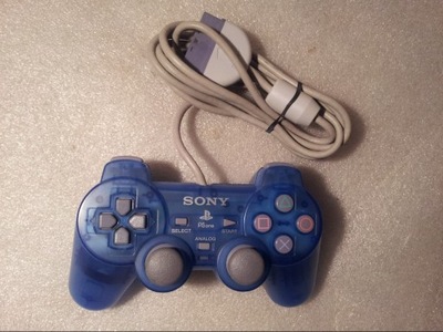 Oryginalny kolekcjonerski pad Playstation PSX PS1 PsOne - Transparent BLUE