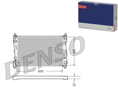Dendrm09112 радиатор двигателя fiat bravo ii, doblo фото №1