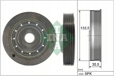 WHEEL PULLEY SHAFT CRANKSHAFT INA 544 0091 10  