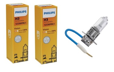 PHILIPS LEMPUTĖ 12V H3 55W VISION +30% WIECEJ ŽIBINTAI 