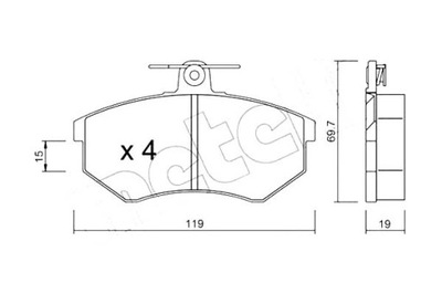 METELLI TRINKELĖS STABDŽIŲ AUDI 80 1,4 1,8 86-90 