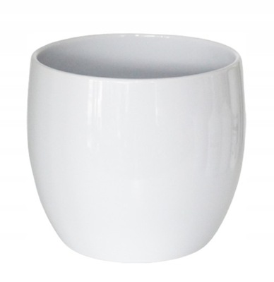 Doniczka osłonka ceramiczna biała Ø23 DEcodomi