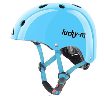 Kask rowerowy dziecięcy niebieski Lucky-M W001 r. S