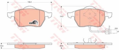 КОЛОДКИ ТОРМОЗНЫЕ ПЕРЕД TRW GDB1440