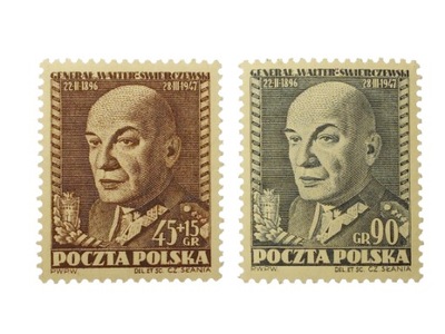 POLSKA Fi 588-589 ** 1952 Karol Świerczewski
