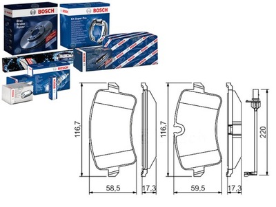 KOMPLEKTAS TRINKELIŲ STABDŽIŲ BOSCH 4G0698451A 4G069 